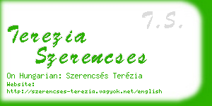 terezia szerencses business card